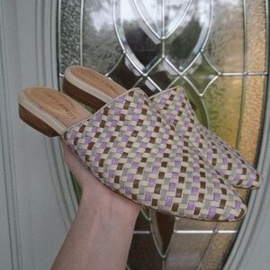 Poppy Barley Market Woven Mules Braided